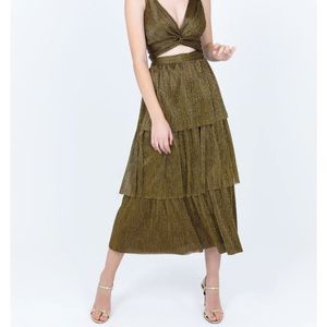 Sabina Musayev Nadia Skirt -gold and black